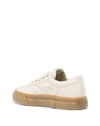 hellbeige Segeltuch niedrige Sneakers von Stepney Workers Club