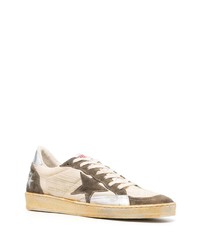 hellbeige Segeltuch niedrige Sneakers von Golden Goose