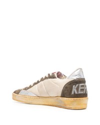 hellbeige Segeltuch niedrige Sneakers von Golden Goose