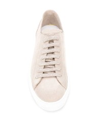 hellbeige Segeltuch niedrige Sneakers von Doucal's