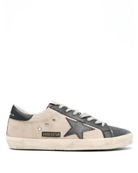 hellbeige Segeltuch niedrige Sneakers von Golden Goose