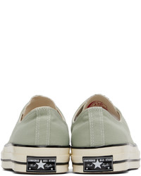 hellbeige Segeltuch niedrige Sneakers von Converse