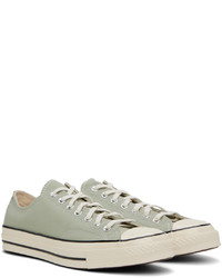 hellbeige Segeltuch niedrige Sneakers von Converse