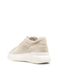 hellbeige Segeltuch niedrige Sneakers von Hogan