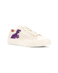 hellbeige Segeltuch niedrige Sneakers von Ps By Paul Smith