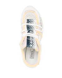 hellbeige Segeltuch niedrige Sneakers von Lacoste