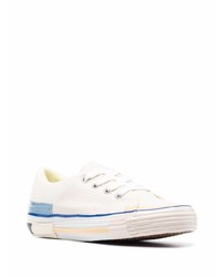 hellbeige Segeltuch niedrige Sneakers von Lanvin