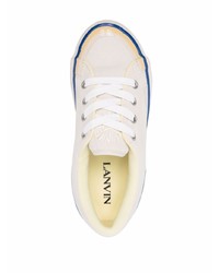 hellbeige Segeltuch niedrige Sneakers von Lanvin