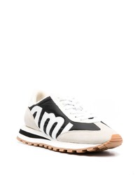 hellbeige Segeltuch niedrige Sneakers von Ami Paris