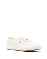 hellbeige Segeltuch niedrige Sneakers von Superga