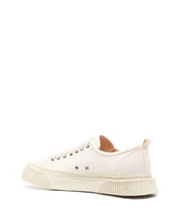 hellbeige Segeltuch niedrige Sneakers von Ami Paris