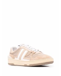 hellbeige Segeltuch niedrige Sneakers von Lanvin