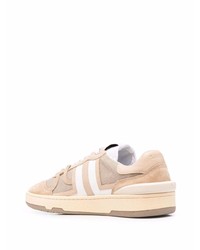 hellbeige Segeltuch niedrige Sneakers von Lanvin