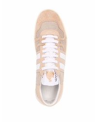 hellbeige Segeltuch niedrige Sneakers von Lanvin