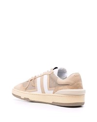 hellbeige Segeltuch niedrige Sneakers von Lanvin