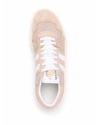 hellbeige Segeltuch niedrige Sneakers von Lanvin