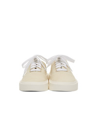 hellbeige Segeltuch niedrige Sneakers von Fear Of God