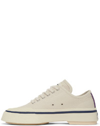 hellbeige Segeltuch niedrige Sneakers von Eytys