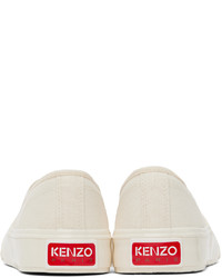 hellbeige Segeltuch niedrige Sneakers von Kenzo