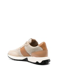 hellbeige Segeltuch niedrige Sneakers von Tod's