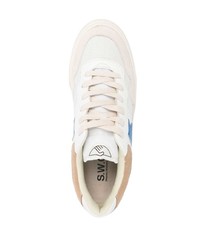 hellbeige Segeltuch niedrige Sneakers von Stepney Workers Club