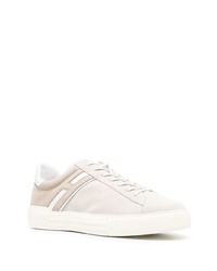 hellbeige Segeltuch niedrige Sneakers von Hogan