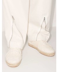 hellbeige Segeltuch niedrige Sneakers von Maison Margiela