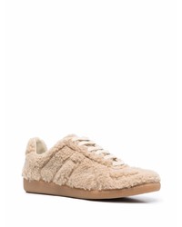 hellbeige Segeltuch niedrige Sneakers von Maison Margiela