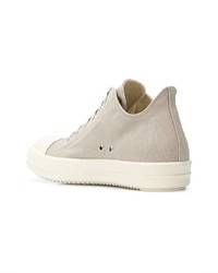 hellbeige Segeltuch niedrige Sneakers von Rick Owens DRKSHDW