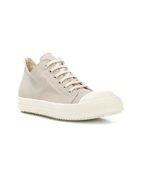 hellbeige Segeltuch niedrige Sneakers von Rick Owens DRKSHDW