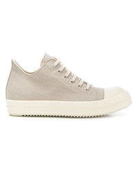 hellbeige Segeltuch niedrige Sneakers von Rick Owens DRKSHDW