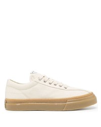 hellbeige Segeltuch niedrige Sneakers von Stepney Workers Club