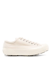 hellbeige Segeltuch niedrige Sneakers von Superga