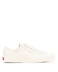 hellbeige Segeltuch niedrige Sneakers von Superga