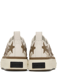 hellbeige Segeltuch niedrige Sneakers von Amiri