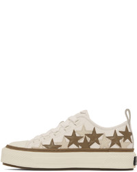 hellbeige Segeltuch niedrige Sneakers von Amiri