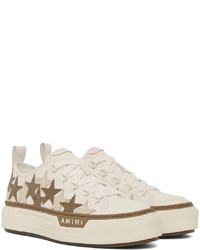 hellbeige Segeltuch niedrige Sneakers von Amiri