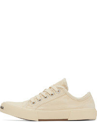 hellbeige Segeltuch niedrige Sneakers von Balenciaga