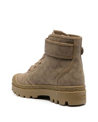 hellbeige Segeltucharbeitsstiefel von Coach