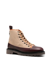 hellbeige Segeltuchfreizeitstiefel von PS Paul Smith