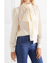 hellbeige Seide Bluse von Sonia Rykiel