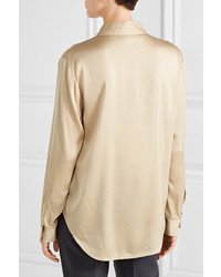 hellbeige Seide Bluse von DKNY