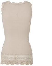 hellbeige Seide Trägershirt von Rosemunde