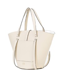 hellbeige Shopper Tasche aus Leder von Zac Zac Posen