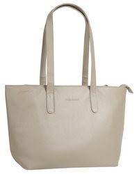 hellbeige Shopper Tasche aus Leder von Bruno Banani