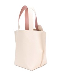 hellbeige Shopper Tasche aus Leder von Roksanda