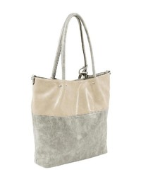 hellbeige Shopper Tasche aus Leder von EMILY & NOAH