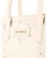 hellbeige Shopper Tasche aus Leder von Love Moschino