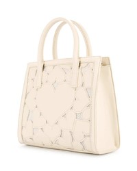 hellbeige Shopper Tasche aus Leder von Love Moschino