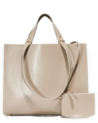 hellbeige Shopper Tasche aus Leder von Haerfest